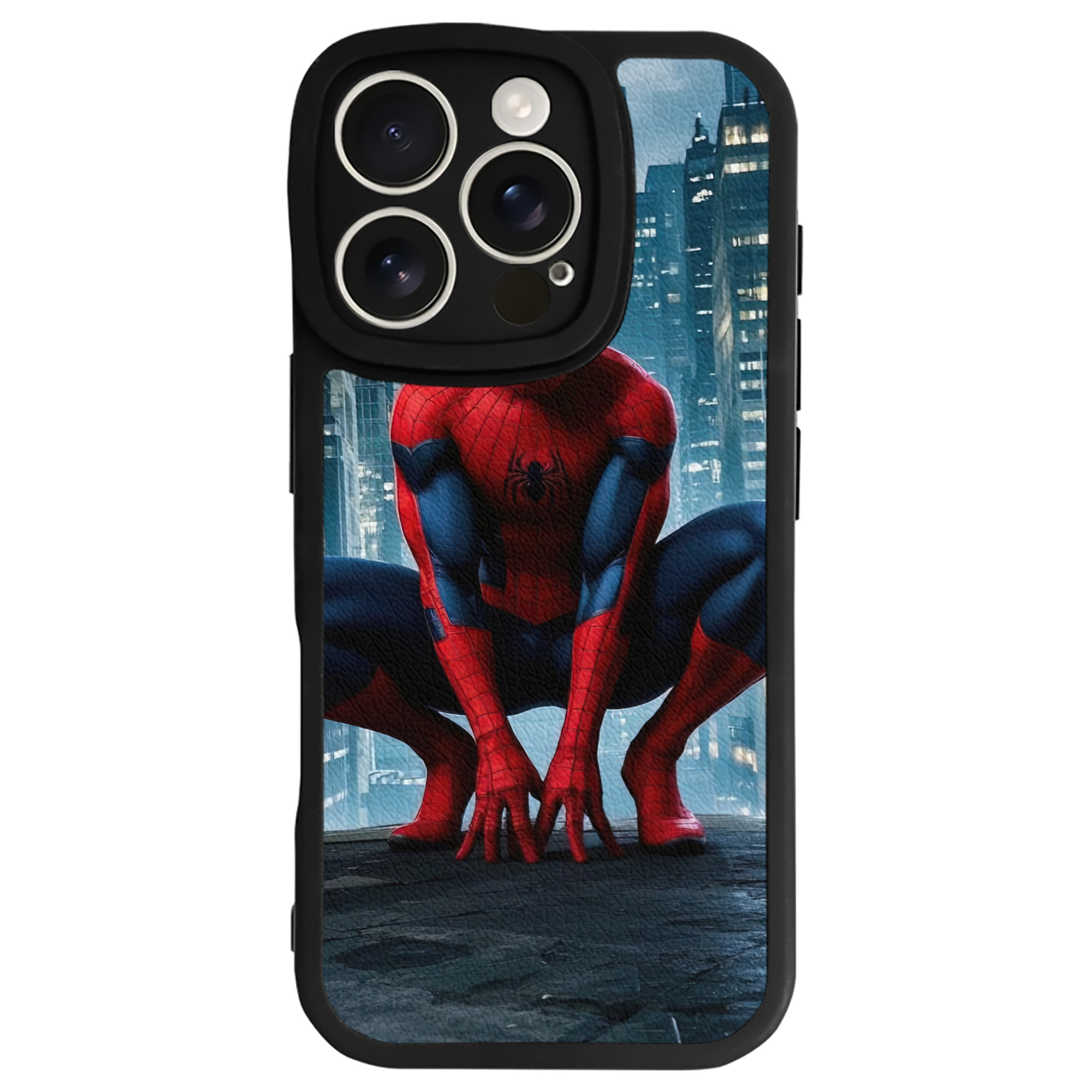 Spider Man スパイダーマン 【iPhone 16シリーズ対応】シリコンスマホケース（レザー調） 材質：シリコン